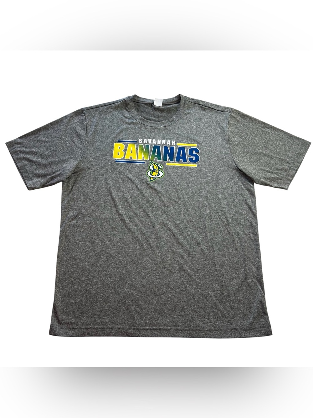 Savannah Bananas Men’s Sport-Tek Performance T-Shirt Gray Logo Gym Size M